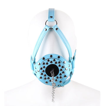 Blue Bondage Dog Mask BDSM Ball Gag