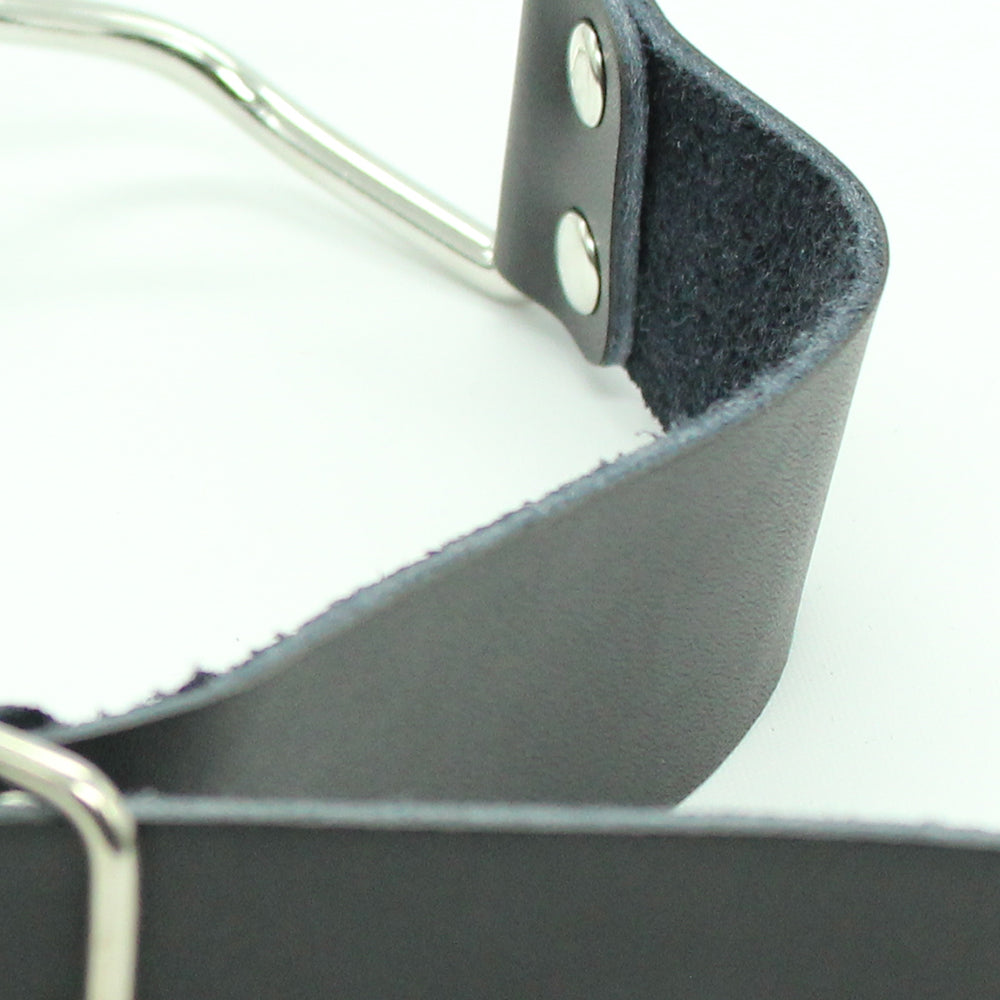 Black Leather Metal Spider Strap Mouth Opener