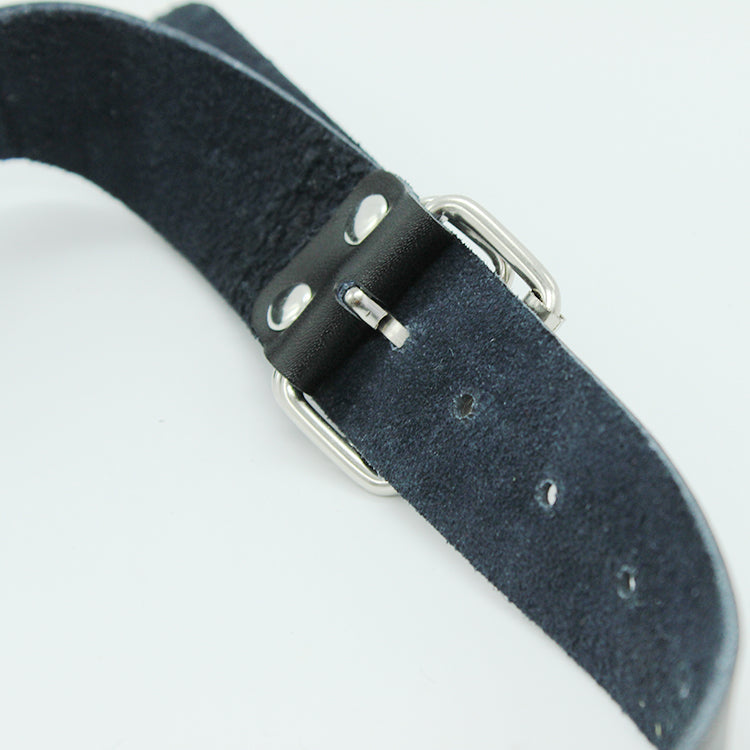 Black Leather Metal Spider Strap Mouth Opener