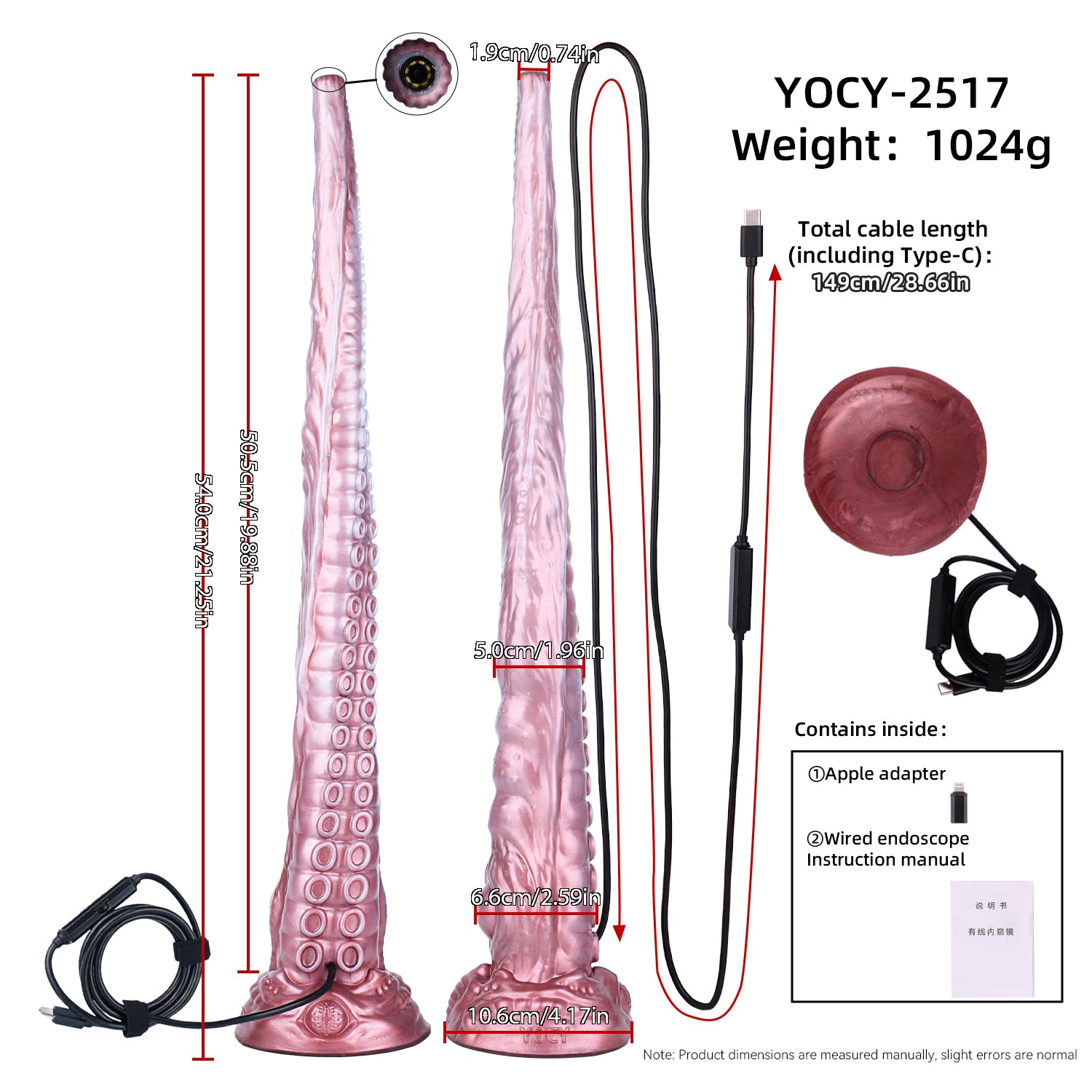 21 Inch Alien Tentacle Dildo Camera