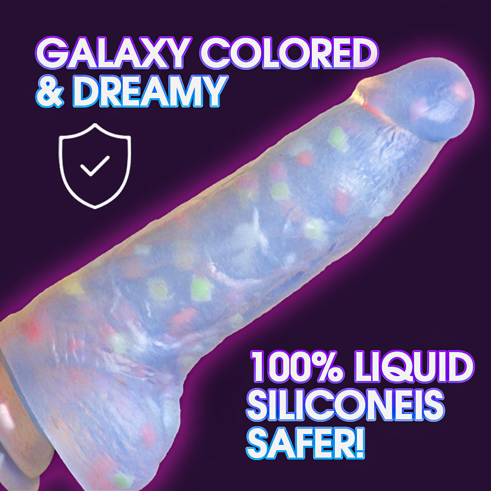 7.68 Inch Jelly Silicone Confetti Dildo