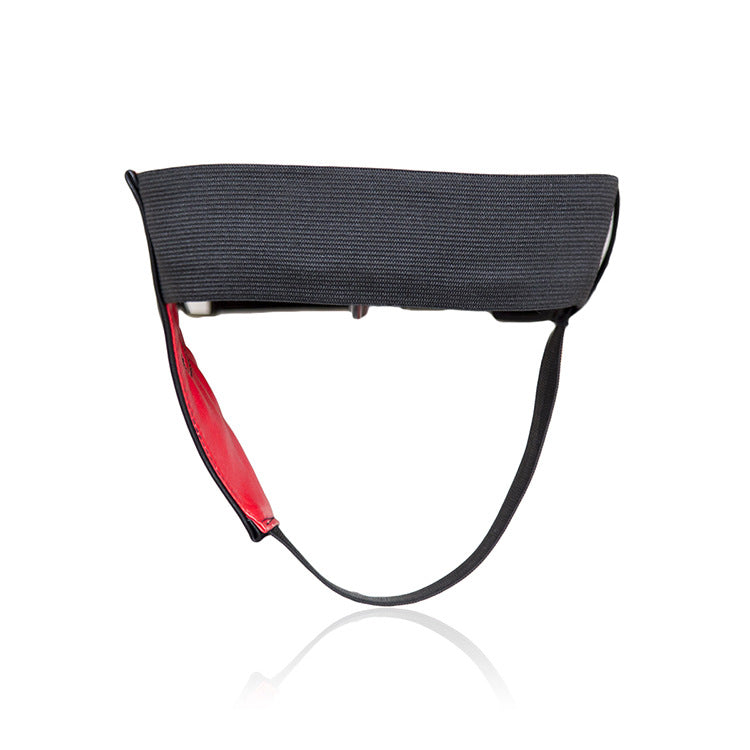 Black Red Leather Seat Belt Strap On Harness