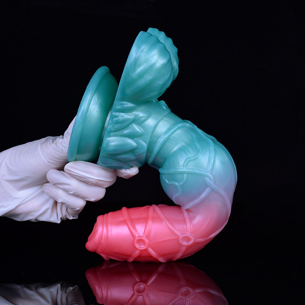 9 Inch Silicone Chain Seal Monster Dog Dildo