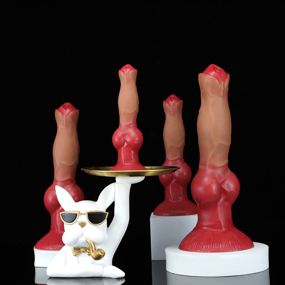 4 Sizes Silicone Dog Anal Dildo