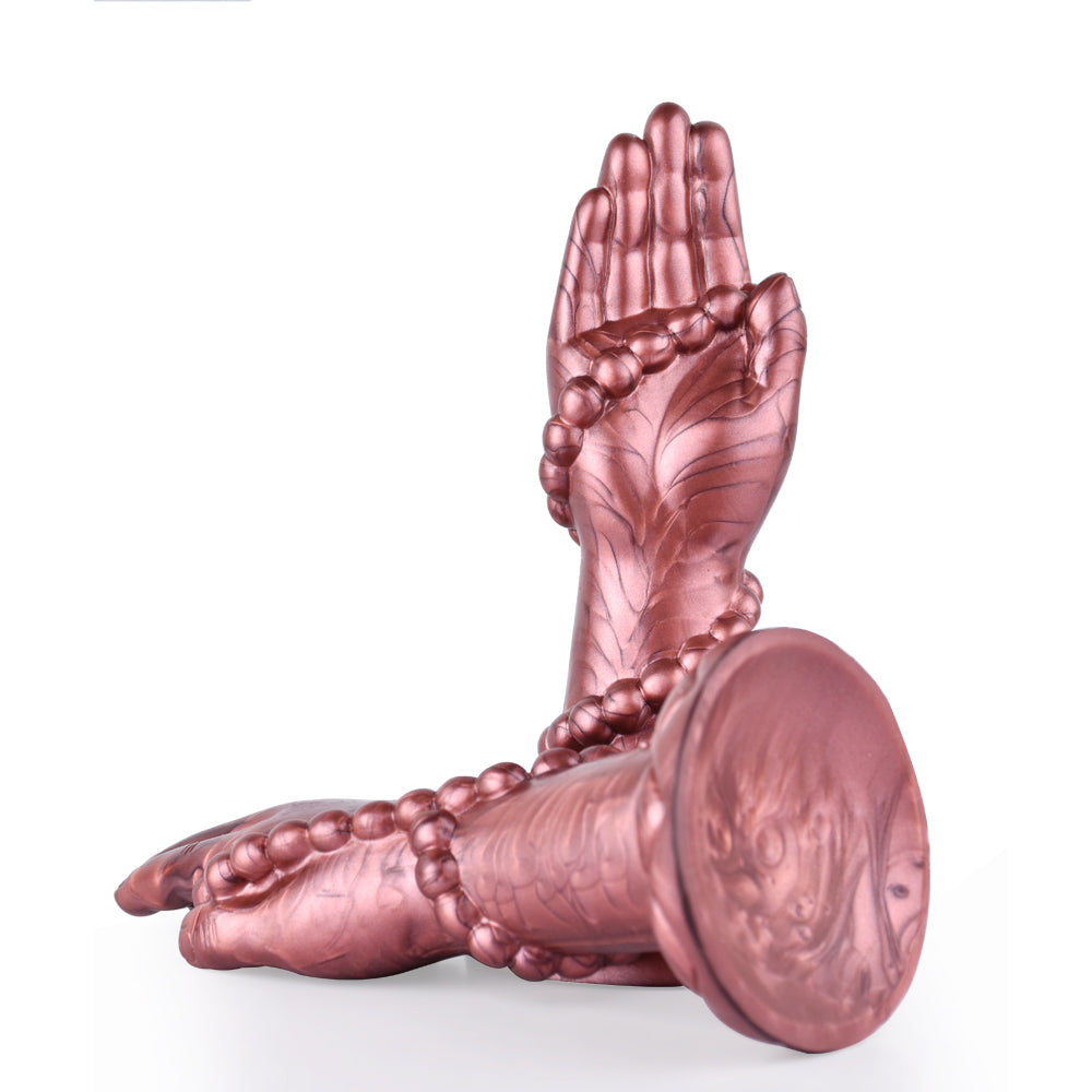 6 Inch Silicone Buddha Bead Hand Fist Dildo