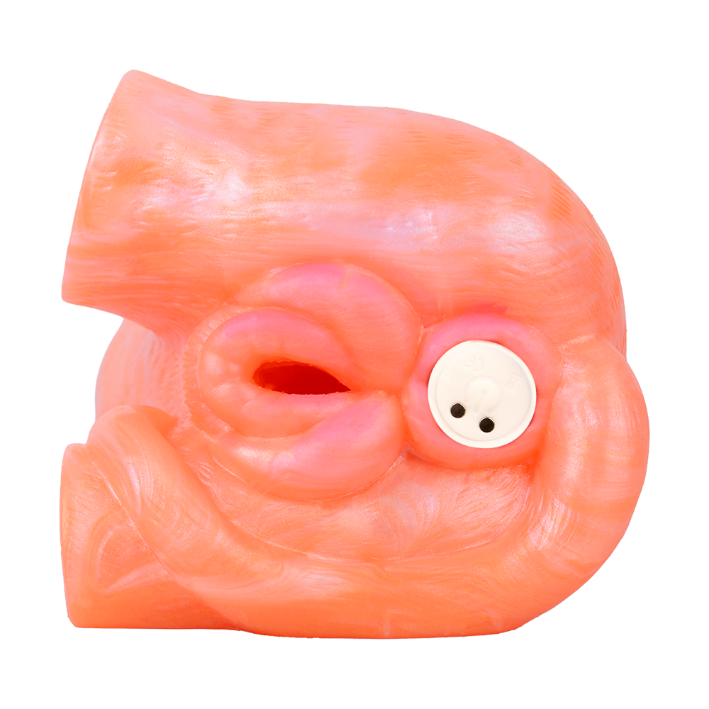 Orange Silicone Vibrating Pig Butt Male Masturbator
