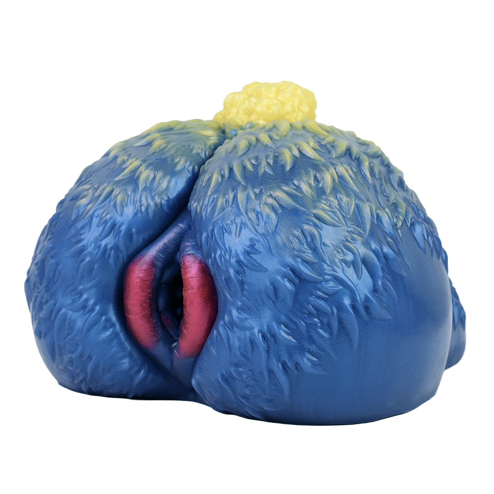 Blue Silicone Furry Goat Pocket Pussy