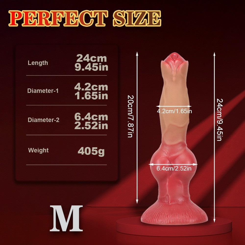 4 Sizes Silicone Dog Anal Dildo