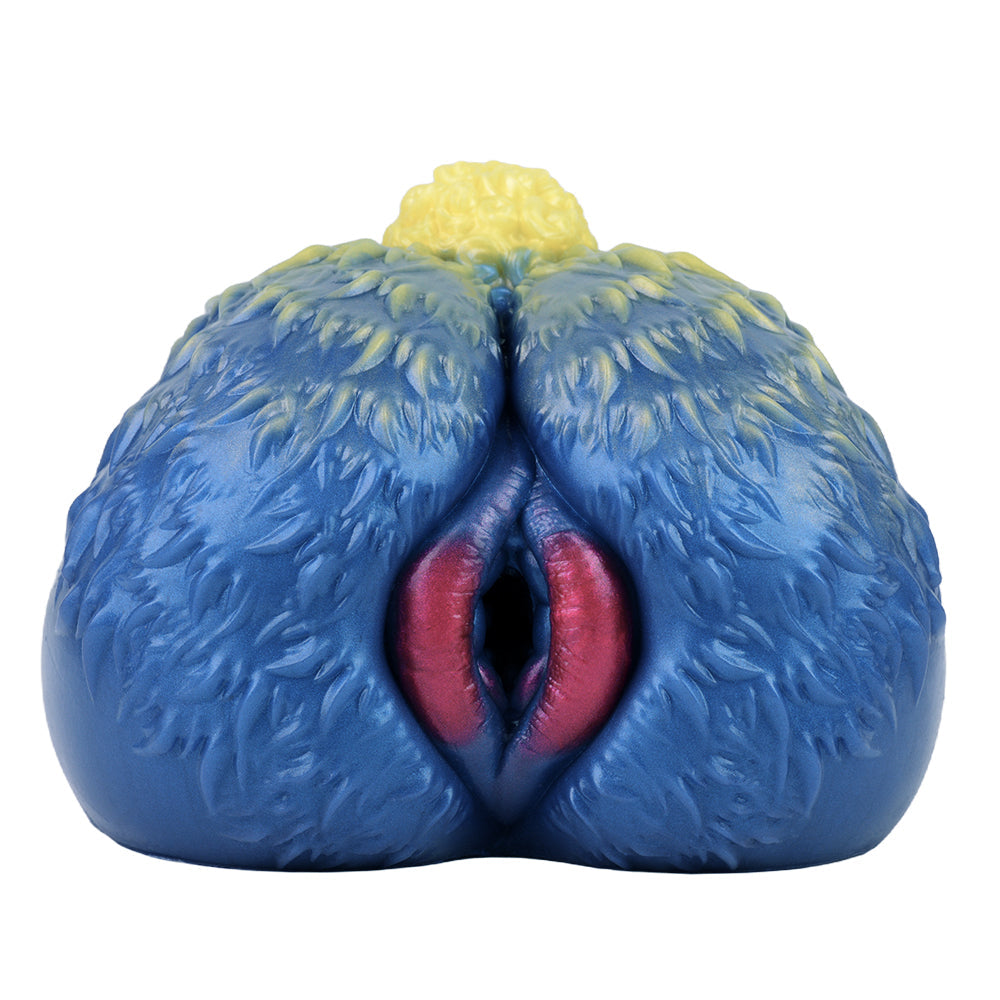 Blue Silicone Furry Goat Pocket Pussy