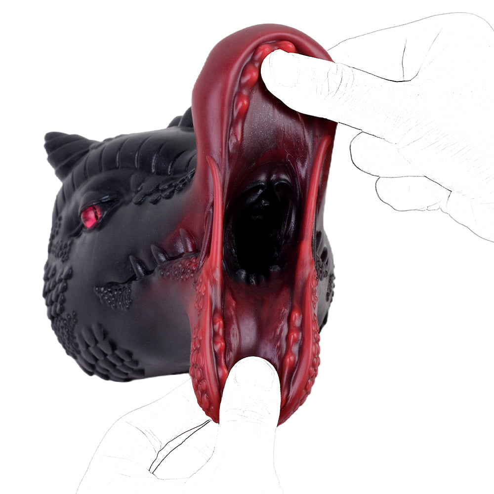 Black Dragon Head Weird Blowjob Masturbation Cup