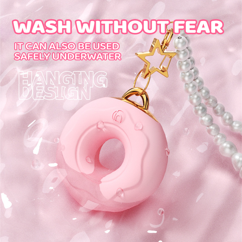 Pink Donut Necklace Cute Vibrator Sex Toy