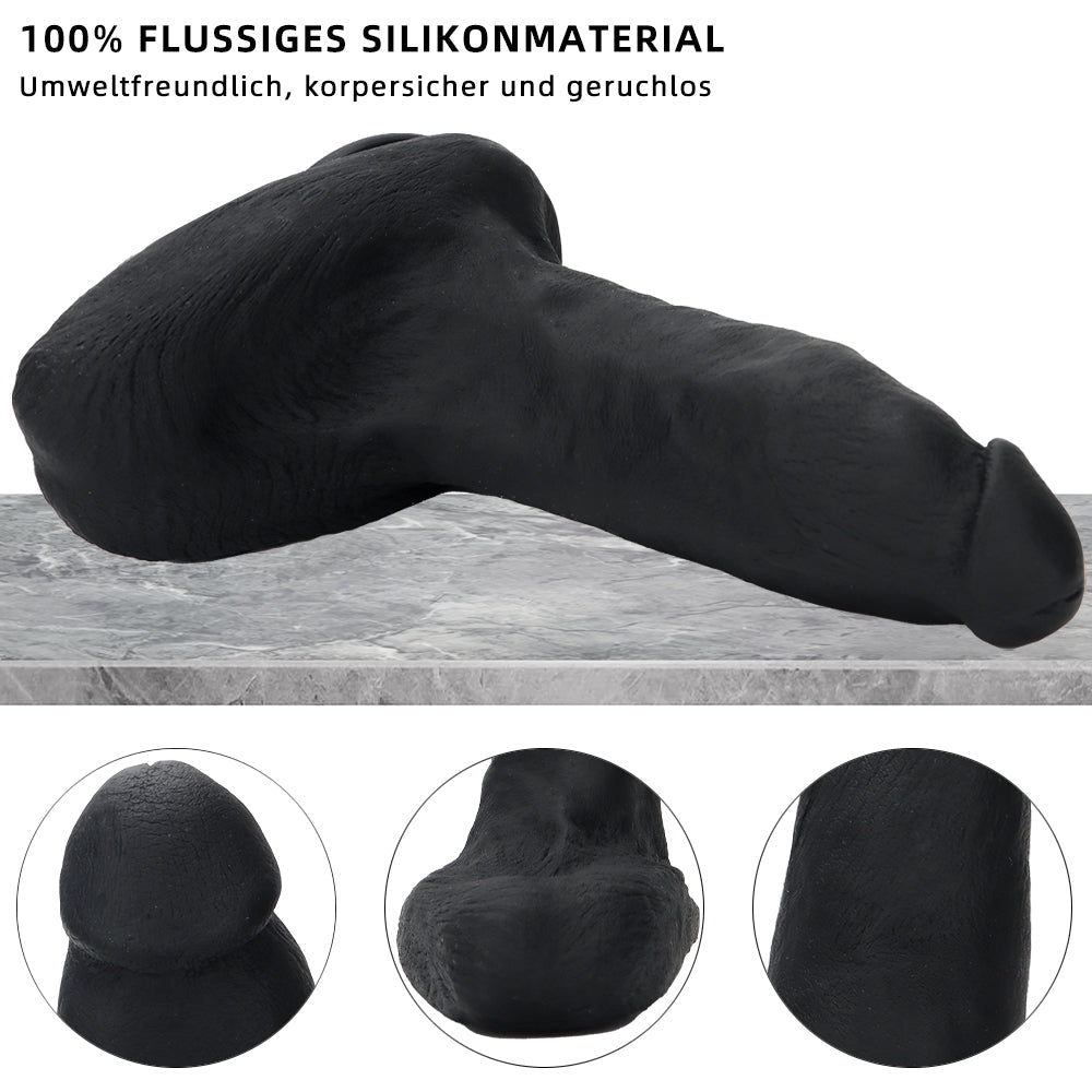 9 Inch Black Silicone Thick Big Dildo