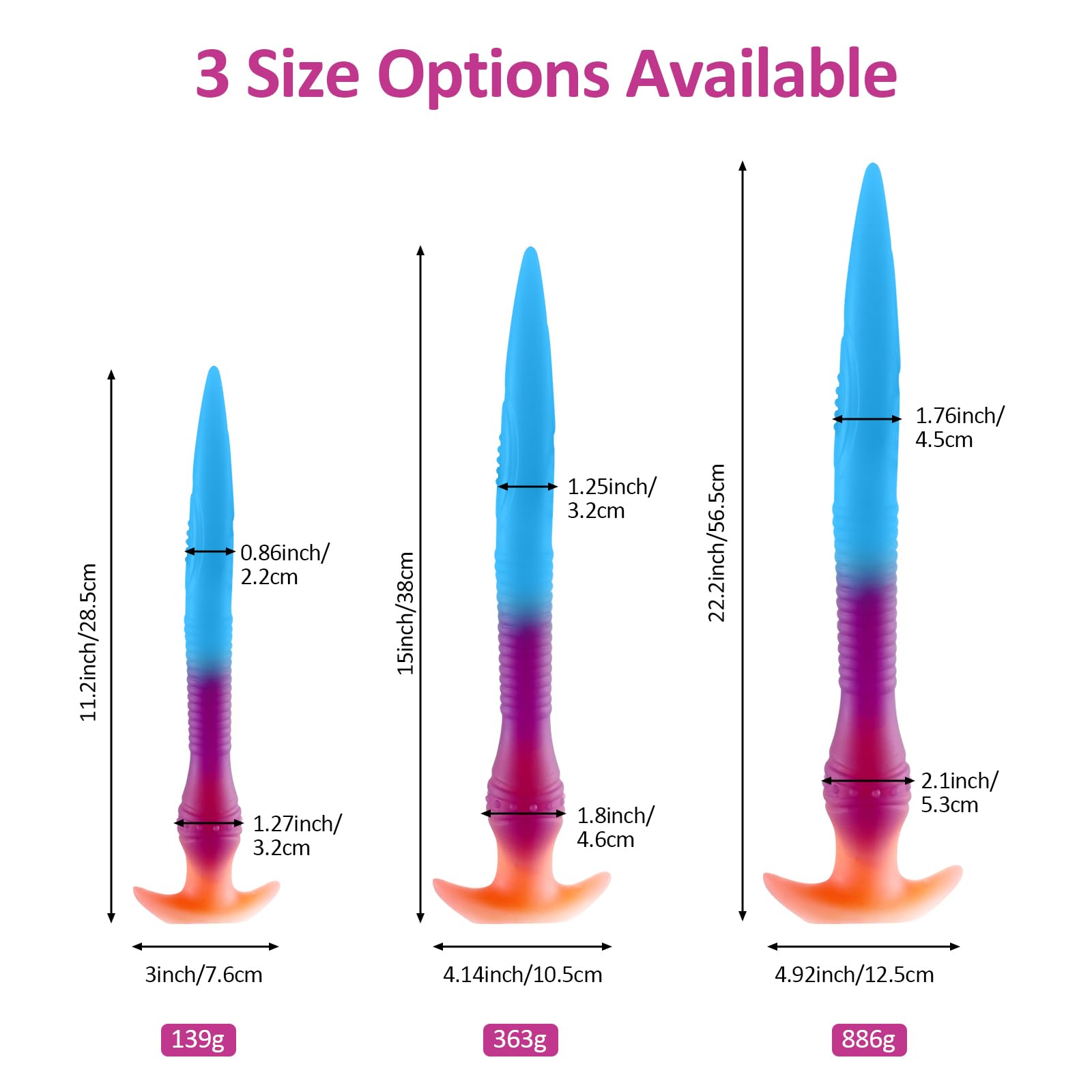 22 Inch Glow In The Dark Fantasy Tentacle Dildo