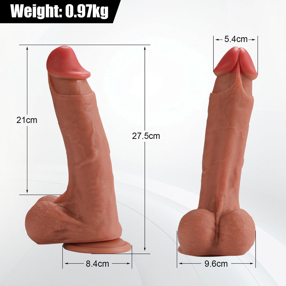 10 Inch Large Realistic Dildo with Testicles