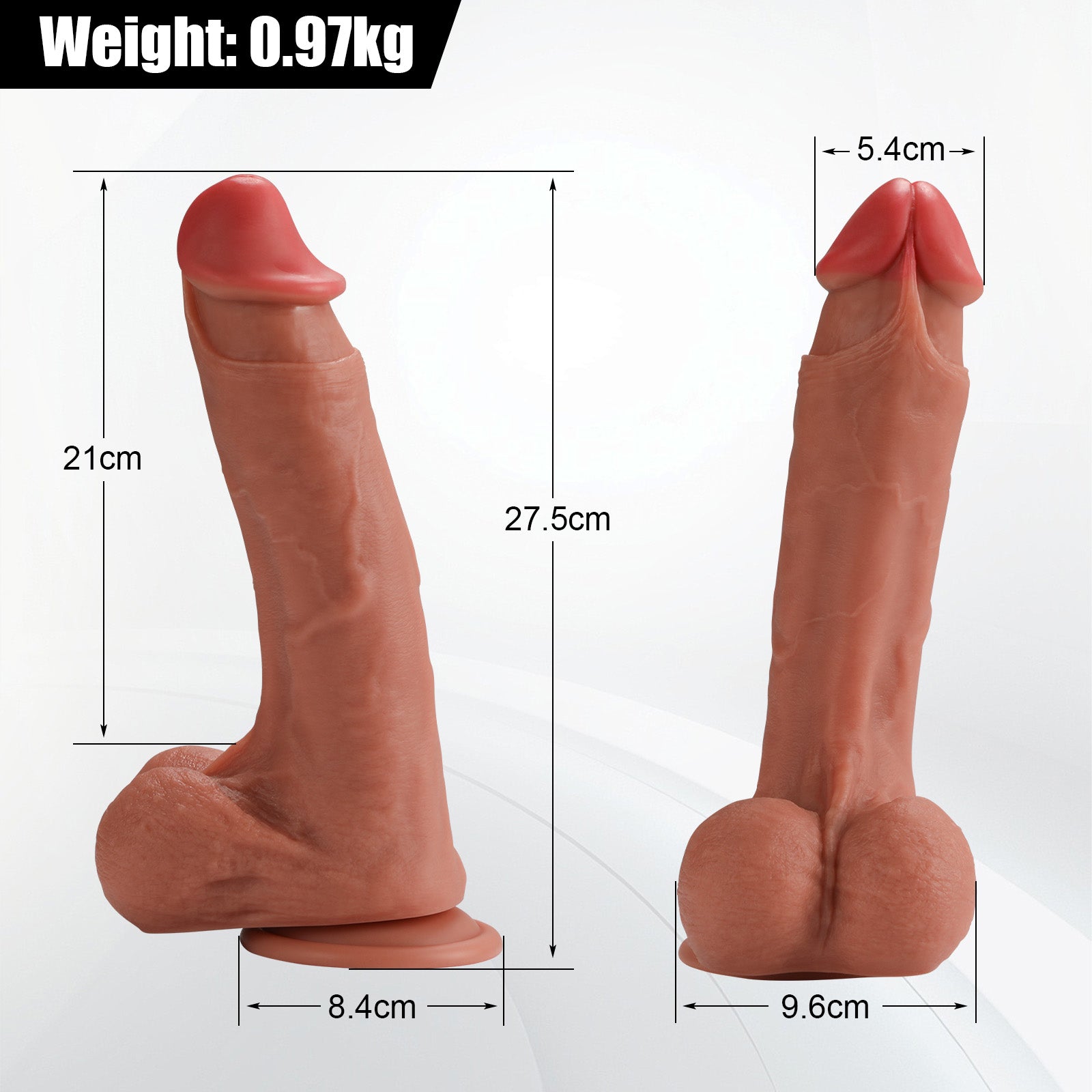 10 Inch Large Realistic Dildo with Testicles