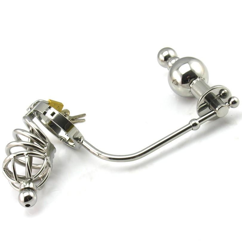 Chastity Cage Urethral Lock Anal Hook
