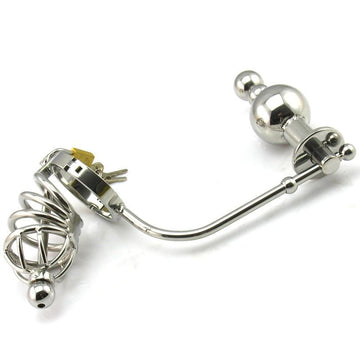 Chastity Cage Urethral Lock Anal Hook
