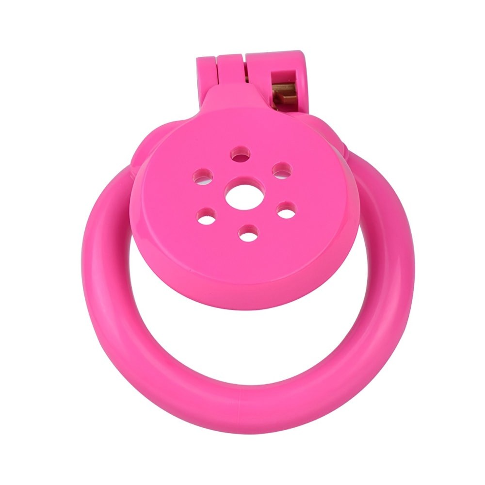 White Resin Male Flat Chastity Cage