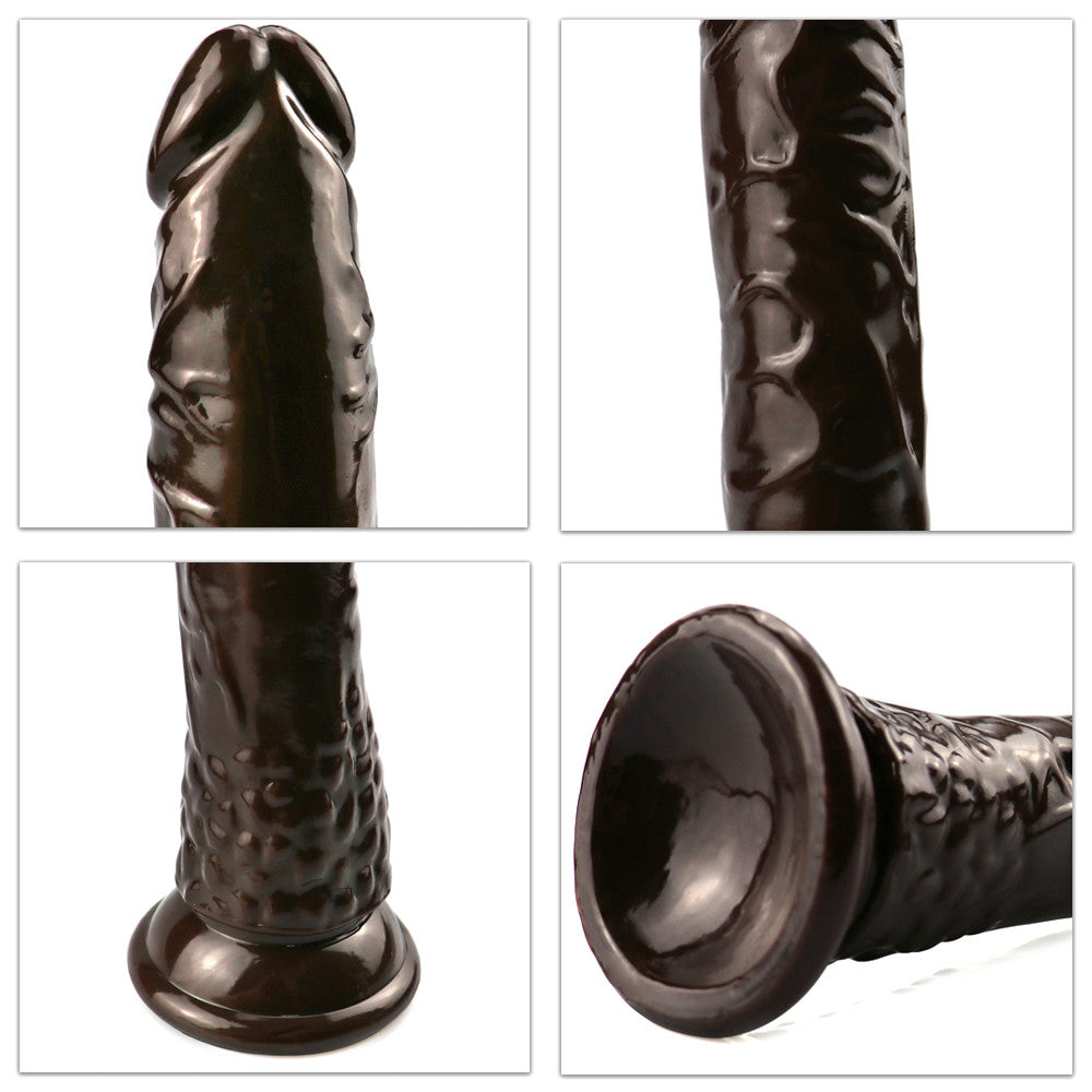 Brown 8 Inch Slim Beginner Anal Dildo