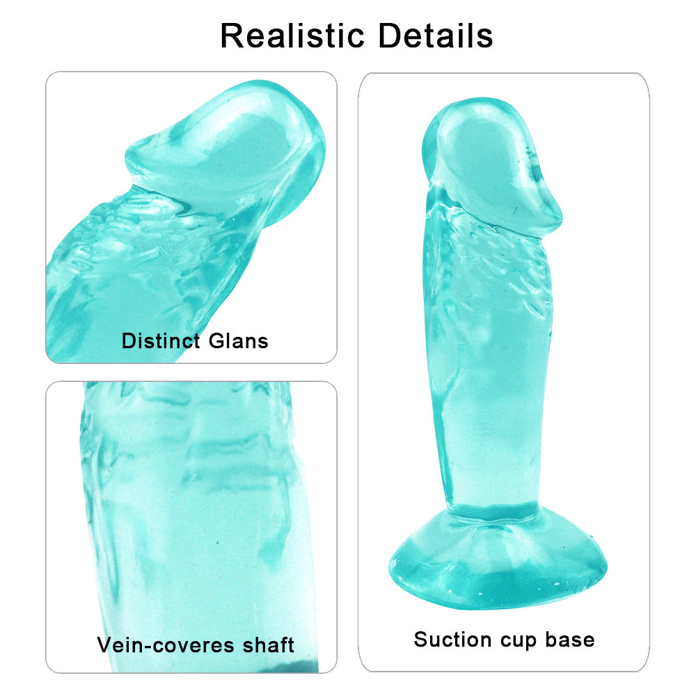 Short rough green dildo