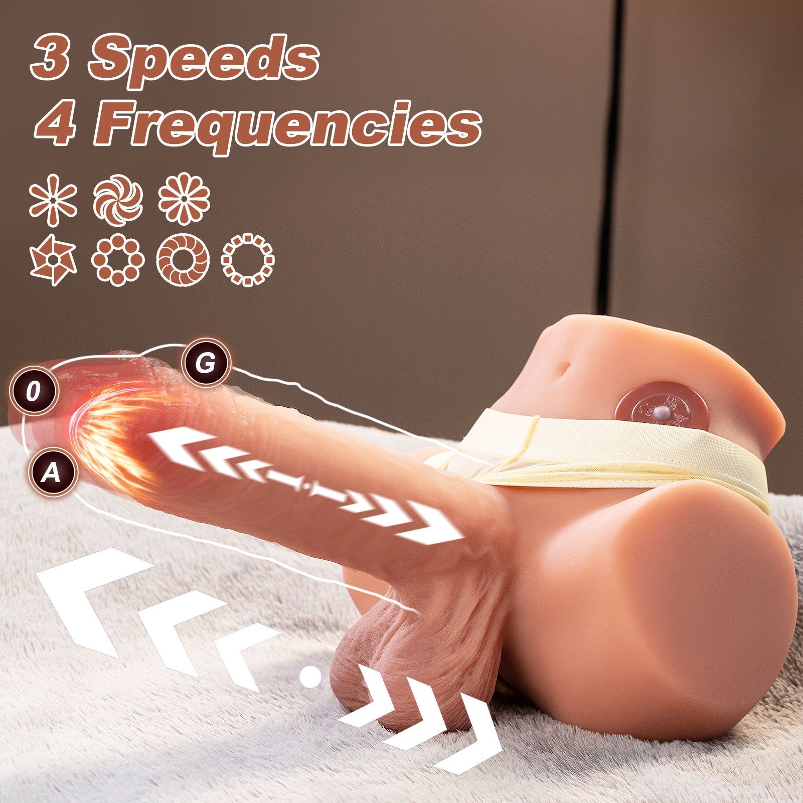 G Spot Vbrator male sex Torso Dildo