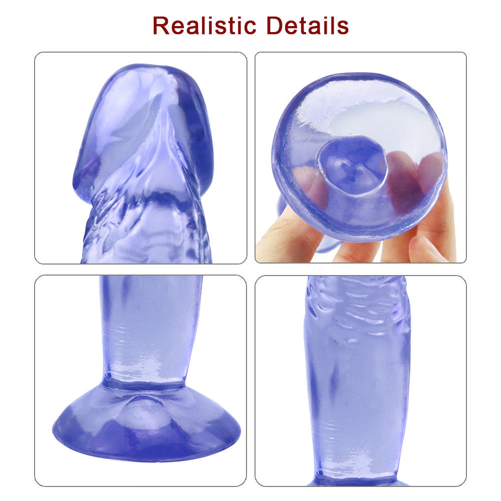 4 Inch Blue Jelly Beginner Small Dildo