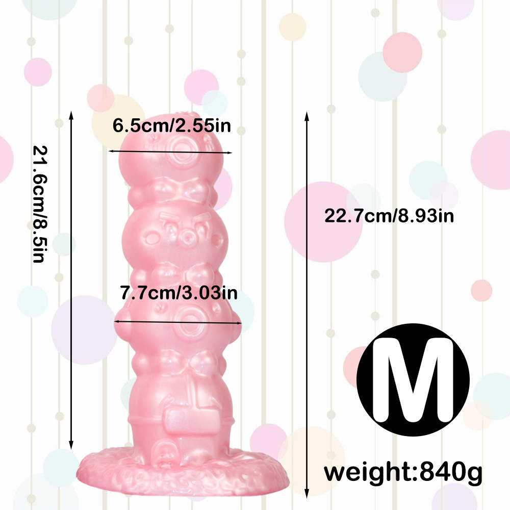 11 Inch Pink Silicone Cute Dildo Butt Plug