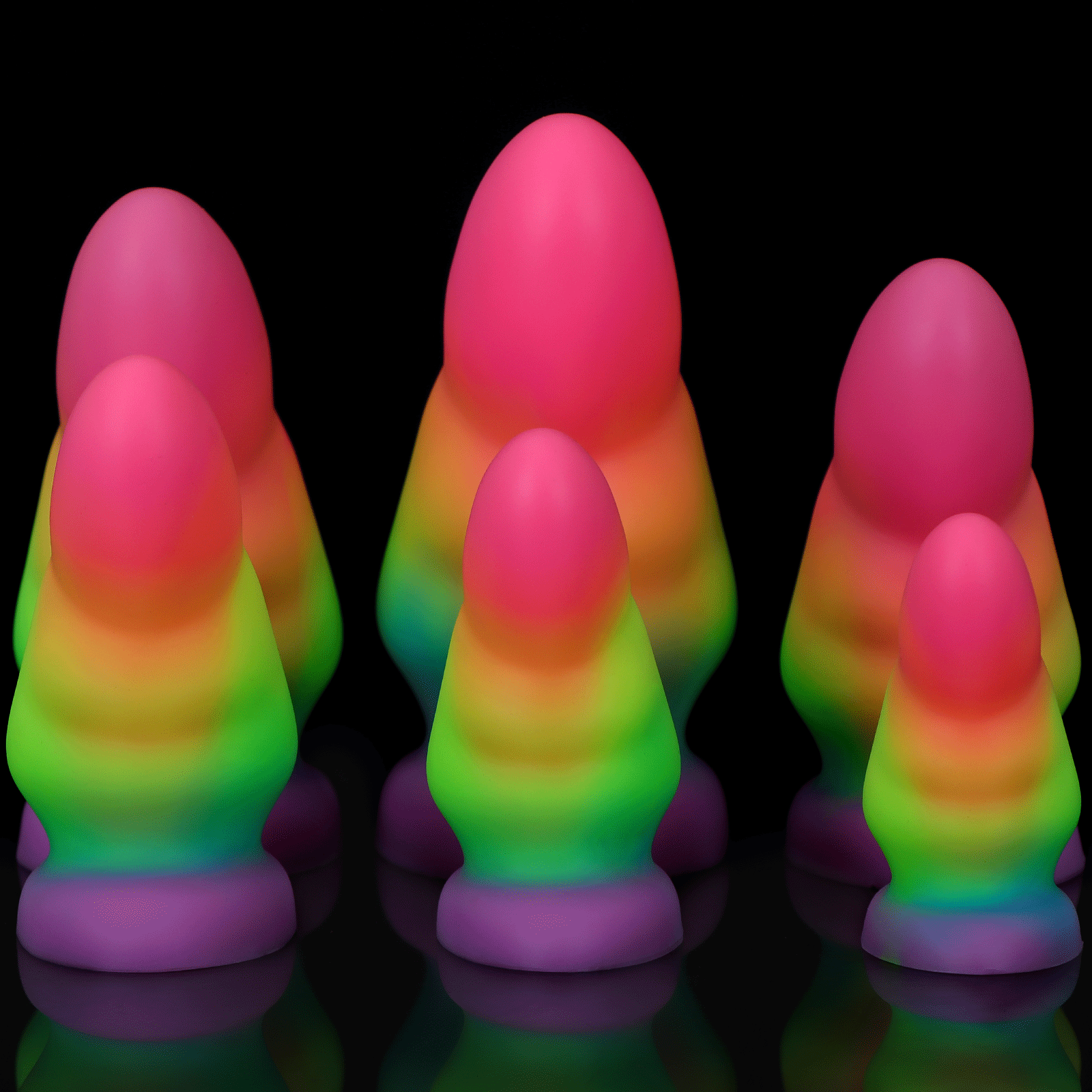 Luminous Large Silicone Butt Plug Dildo