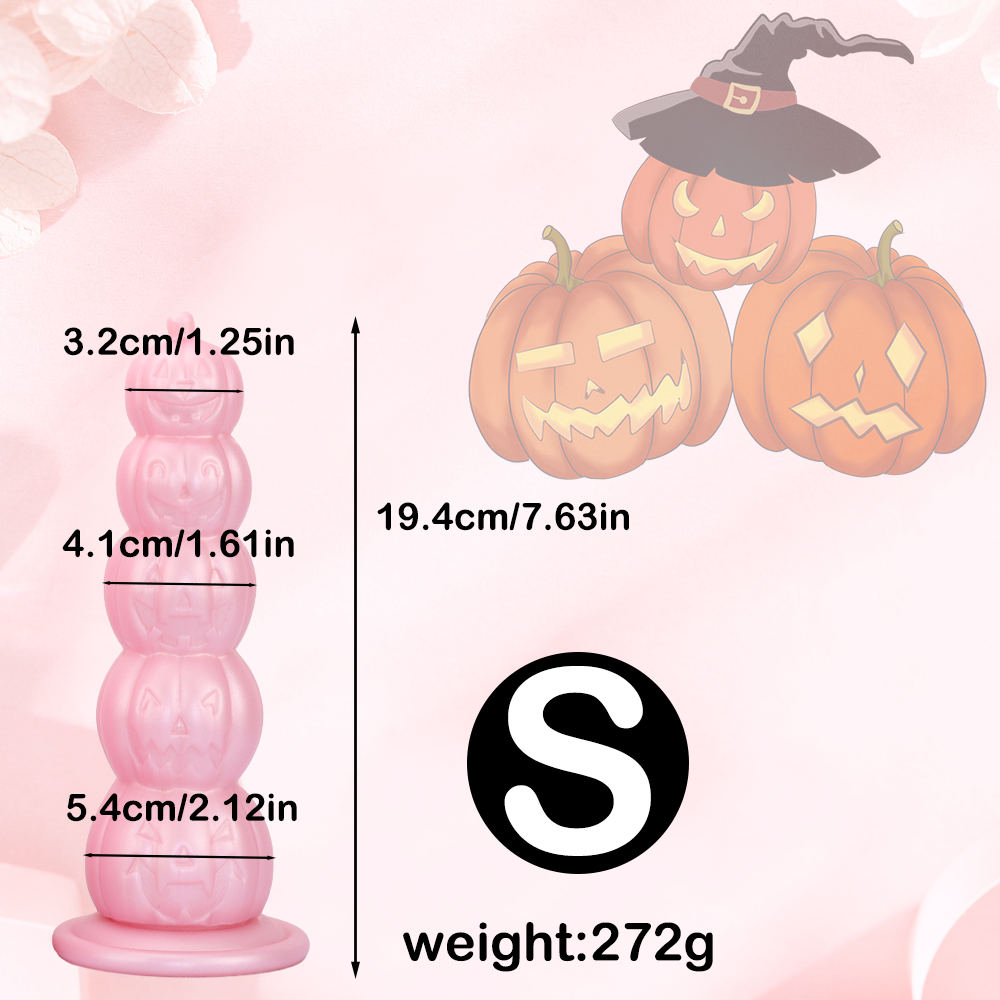 Pumpkin Painted Knot Huge Butt Plug