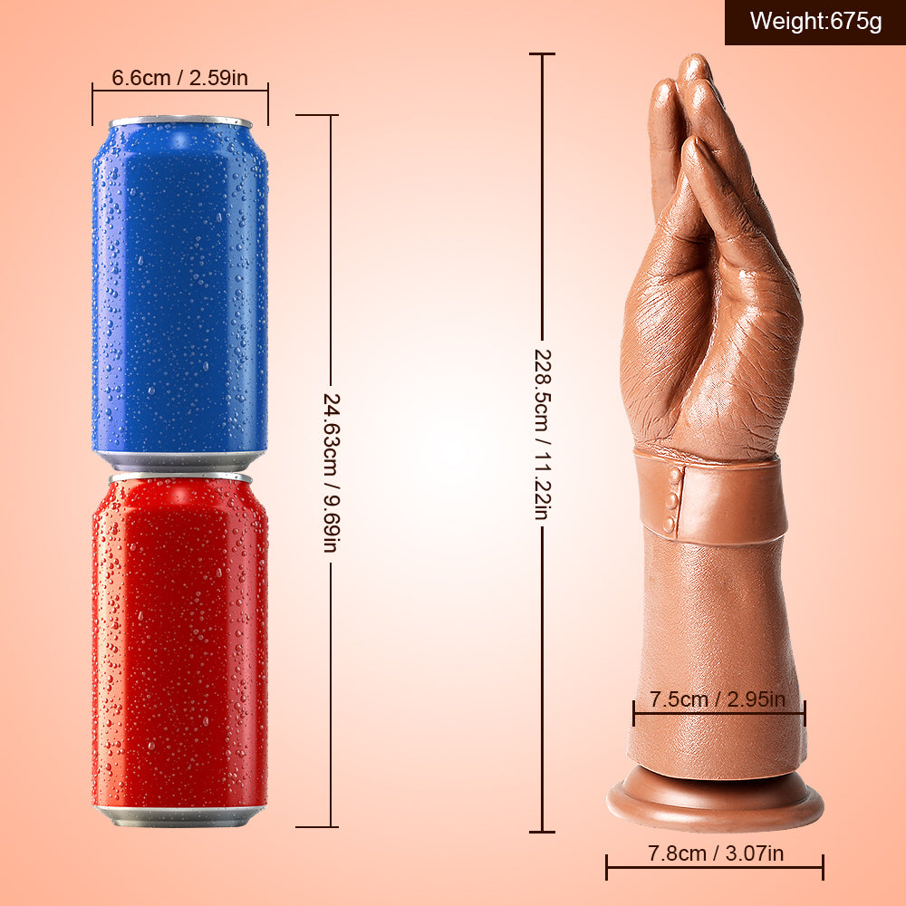 11 Inch Brown Strong Sucker Fist Dildo