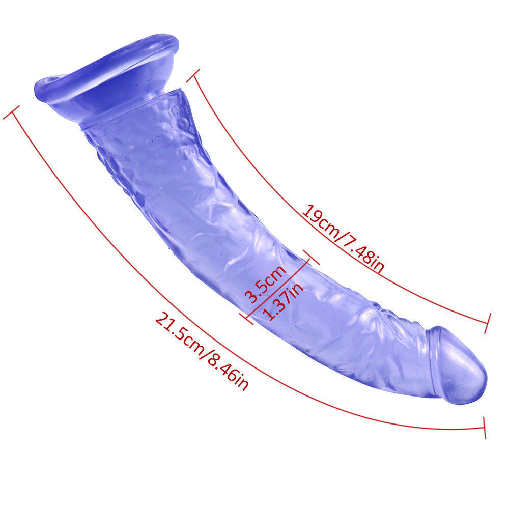 8 Inch Slim Blue Anal Dildo