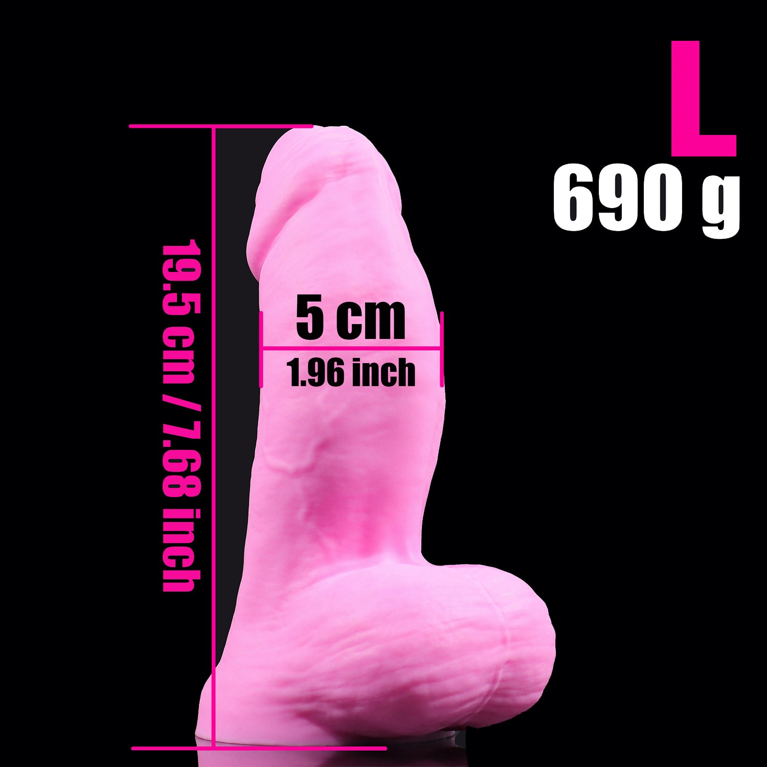 Pink Fat Custom Silicone Foreskin Dildo