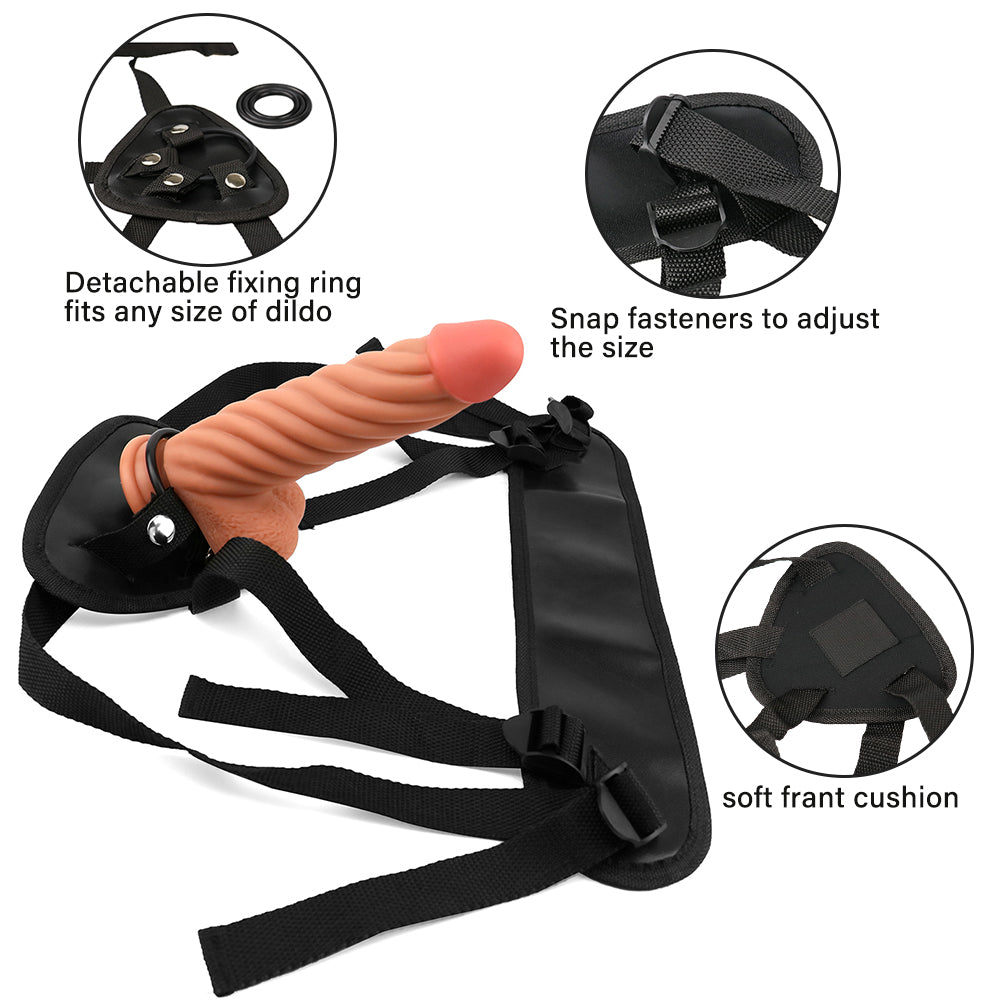 7 Inch Threaded Silicone Strap On Dildo