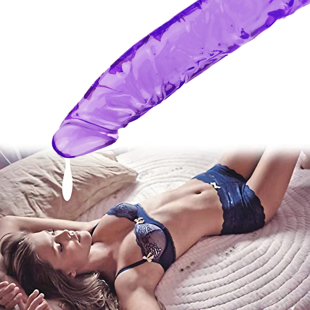 Purple Transparent 8 Inch Jelly Dildo