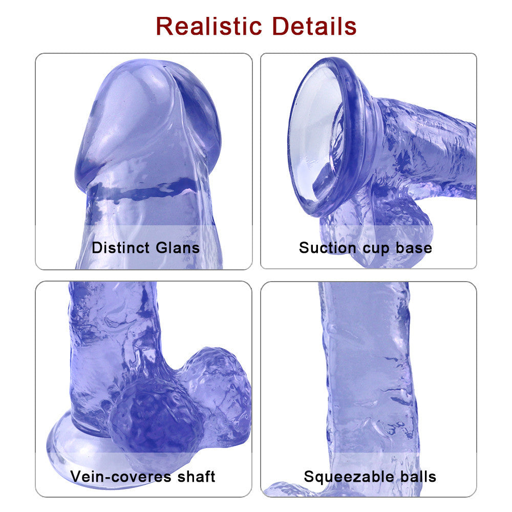 10 Inch Blue Long Rubber Jelly Dildo