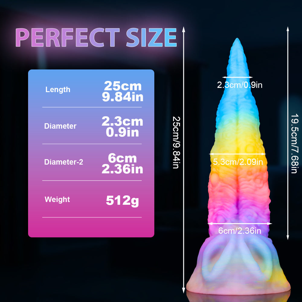 Tongue Luminous Soft Silicone Monster Dildo