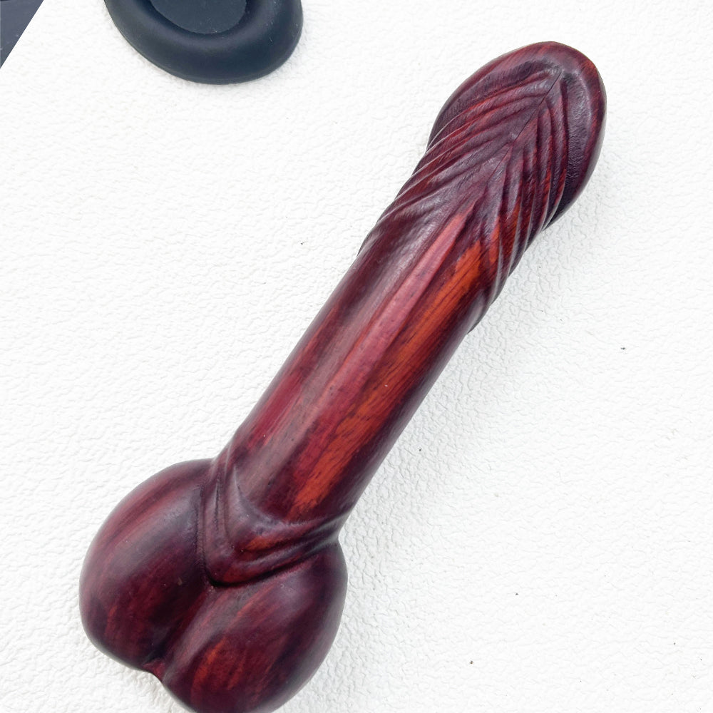 Wooden Dildo G Spot Massage Adult Sex Toy