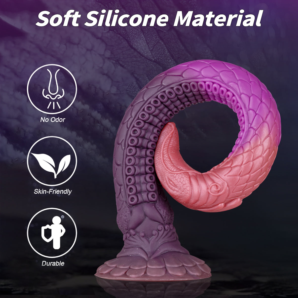18 Inch Exotic Dragon Shaped Silicone Tentacle Dildo