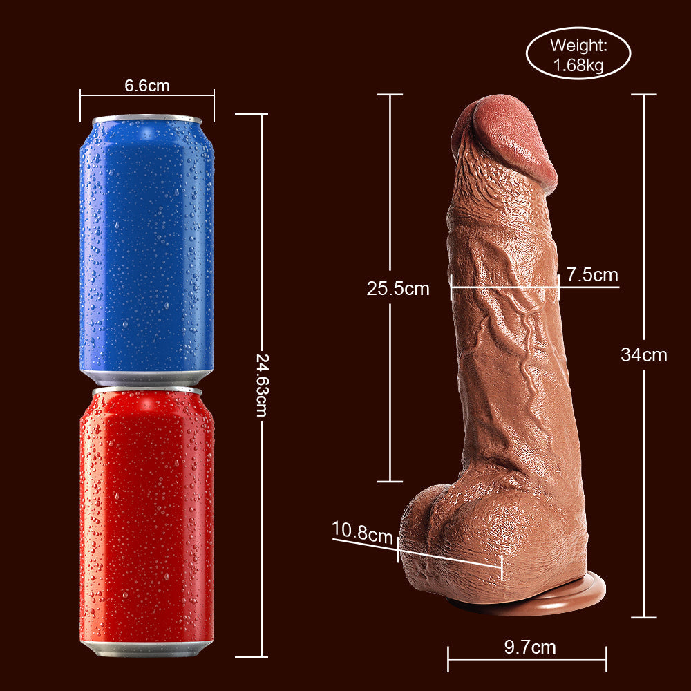 13 Inch Long Big Thick Realistic Dildo