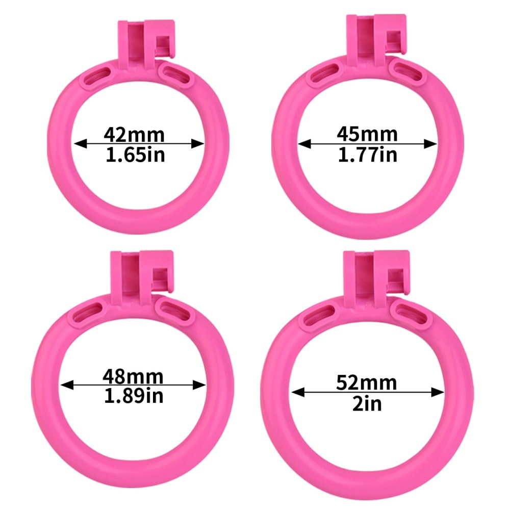 White Resin Male Flat Chastity Cage