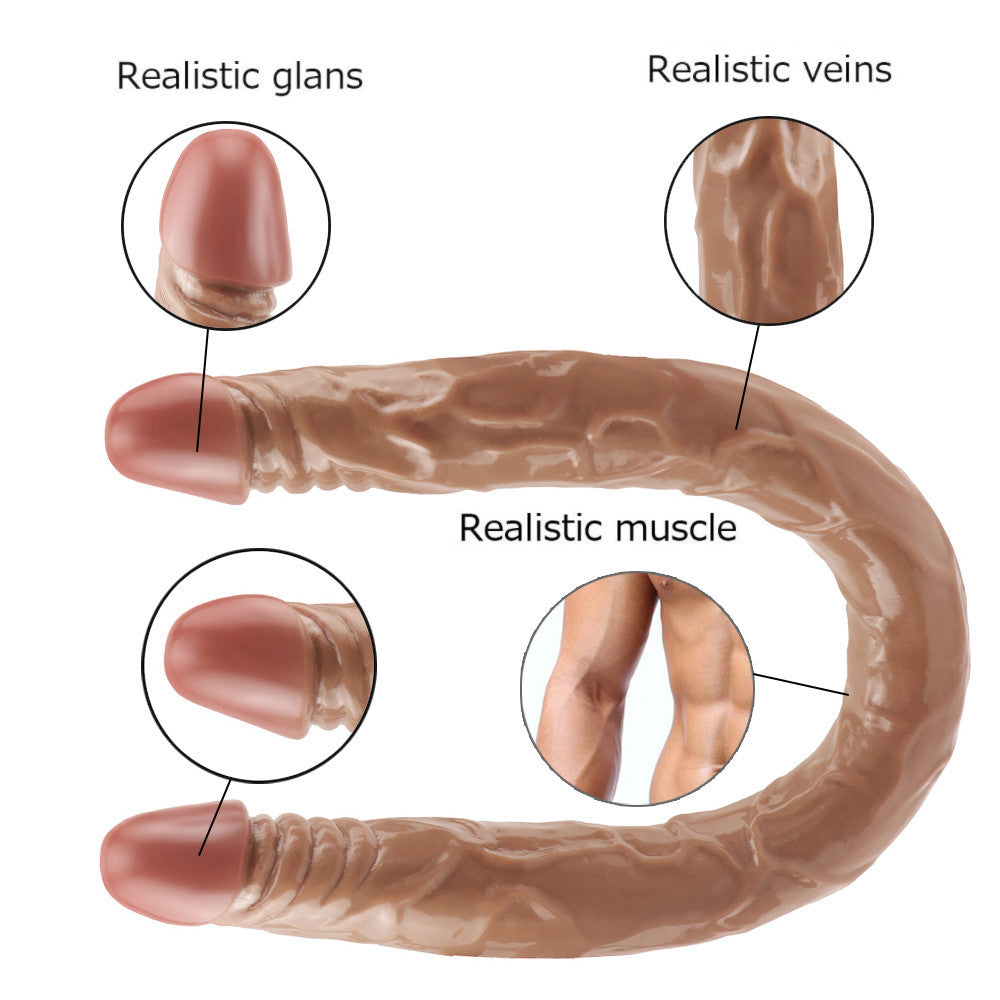 21 Inch Long Realistic Lesbian Double Head Dildo