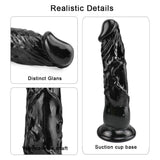 Charger l&#39;image dans la galerie, 8 Inch super straight black dildo