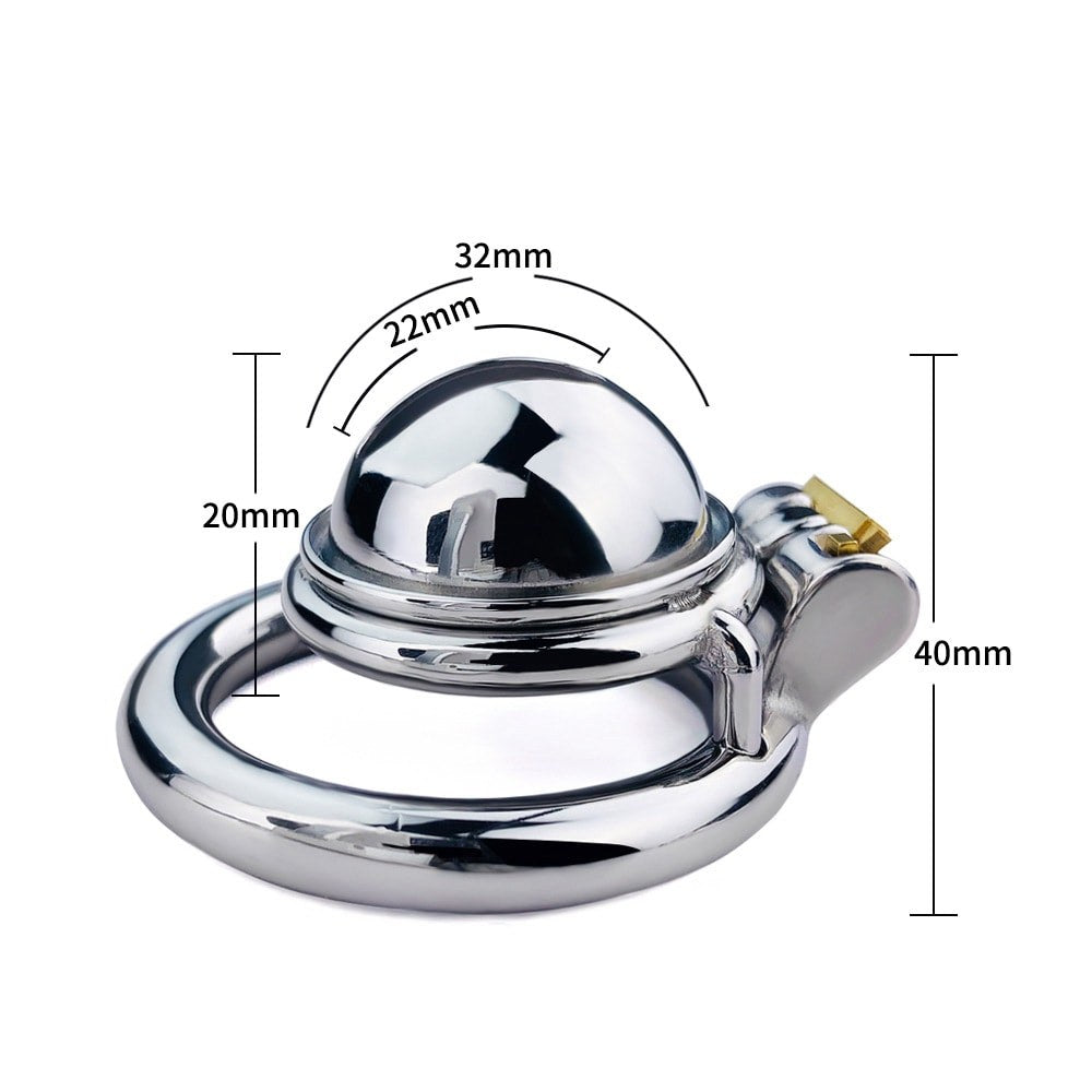 Extra Small Stainless Steel Male Chastity Cage