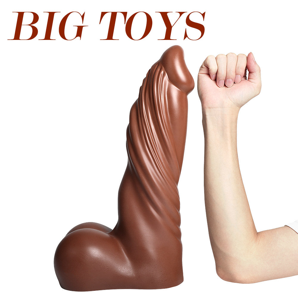 16 Inch Brown Silicone Super Giant Dildo