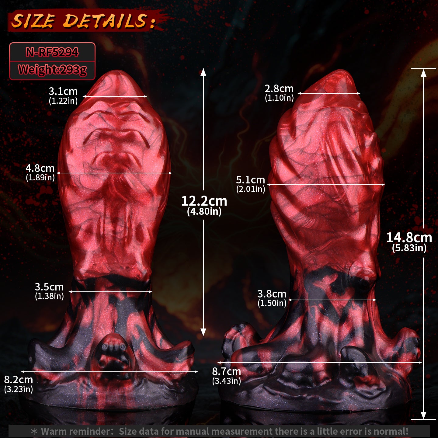 5 Inch Red Fantasy Octopus Anal Plug