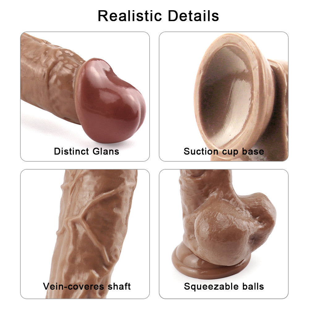 9 Inch Brown Realistic Big Dildo