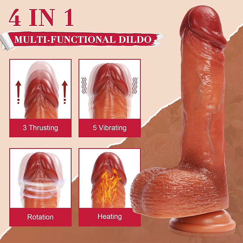 9 Inch Realistic Rotating Thrusting Dildo