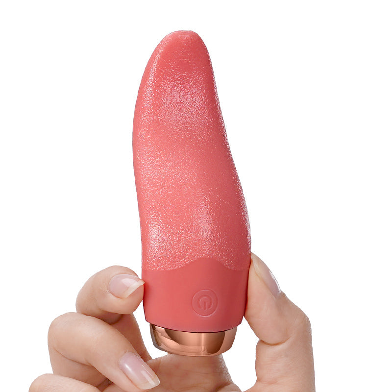 Red Curved Realistic Tongue Vibrator