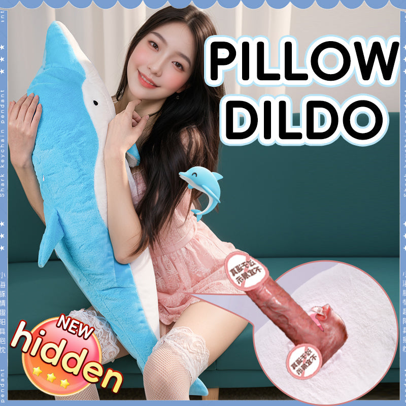 Dolphin Plush Pillow Remote Control Dildo Machine