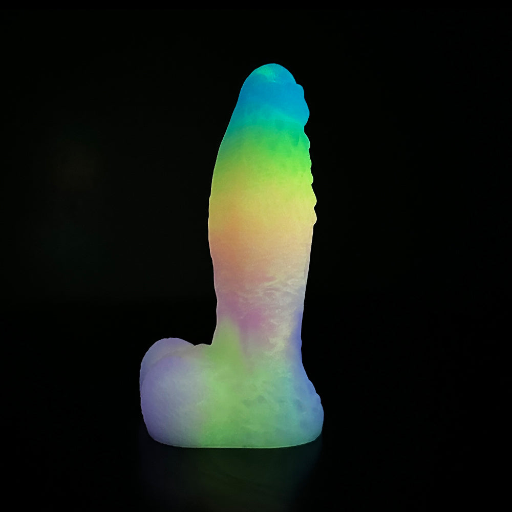Rainbow Monster Glow In The Dark Big Dildo
